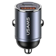 Автомобільний зарядний пристрій Usams US-CC206 C38 PD30W A+C Dual Ports Fast Charging Invisible Ring Car Charger tarnish (CC206CC01)