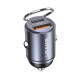 Автомобільний зарядний пристрій Usams US-CC206 C38 PD30W A+C Dual Ports Fast Charging Invisible Ring Car Charger tarnish (CC206CC01)