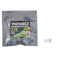 LED автолампа Winso 12V FLUX T10 W2.1x9.5d, 10шт