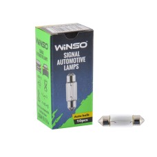 Лампа розжарювання Winso 12V C10W 10W SV8.5 T11x37, 10шт