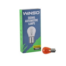 Лампа розжарювання Winso 12V PY21W 21W BA15s Amber, 10шт