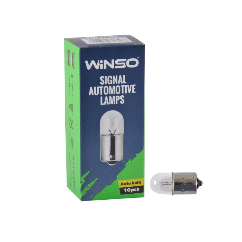 Лампа накаливания Winso 12V R5W 5W BA15s, 10шт