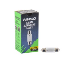Лампа накаливания Winso 12V C5W 5W SV8.5 T11x37, 10шт