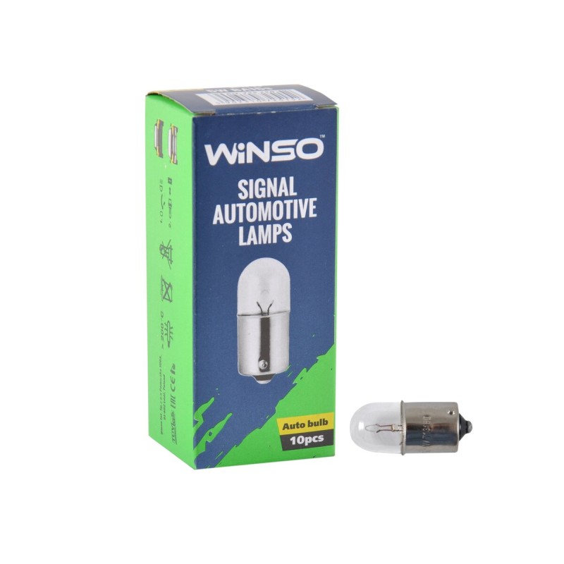 Лампа накаливания Winso 24V R5W 5W BA15s, 10шт