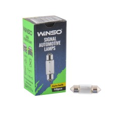 Лампа накаливания Winso 12V C10W 10W SV8.5 T11x31, 10шт