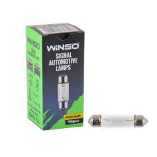 Лампа накаливания Winso 12V C10W 10W SV8.5 T11x41, 10шт
