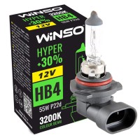 Галогеновая лампа Winso HB4 12V 55W P22d HYPER +30% Галогеновая лампа Winso HB4 12V 55W P22d HYPER +30%