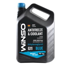 Антифриз Winso Antifreeze & Coolant Blue -40°C (голубой) G11, 10кг