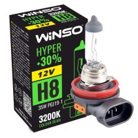 Галогеновая лампа Winso H8 12V 35W PGJ19-1 HYPER +30% Галогеновая лампа Winso H8 12V 35W PGJ19-1 HYPER +30%