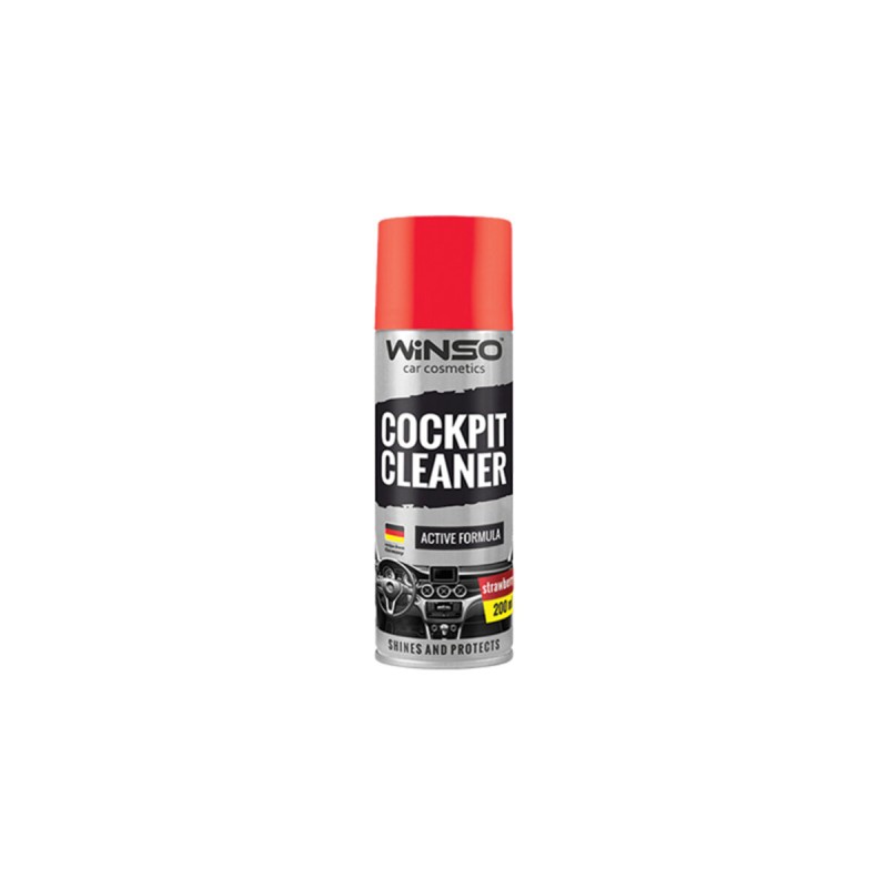 Полироль для панели приборов Winso Cockpit Cleaner Клубника, 200мл