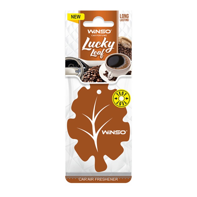 Освежитель воздуха WINSO Lucky Leaf, целлюлозный ароматизатор, Coffee