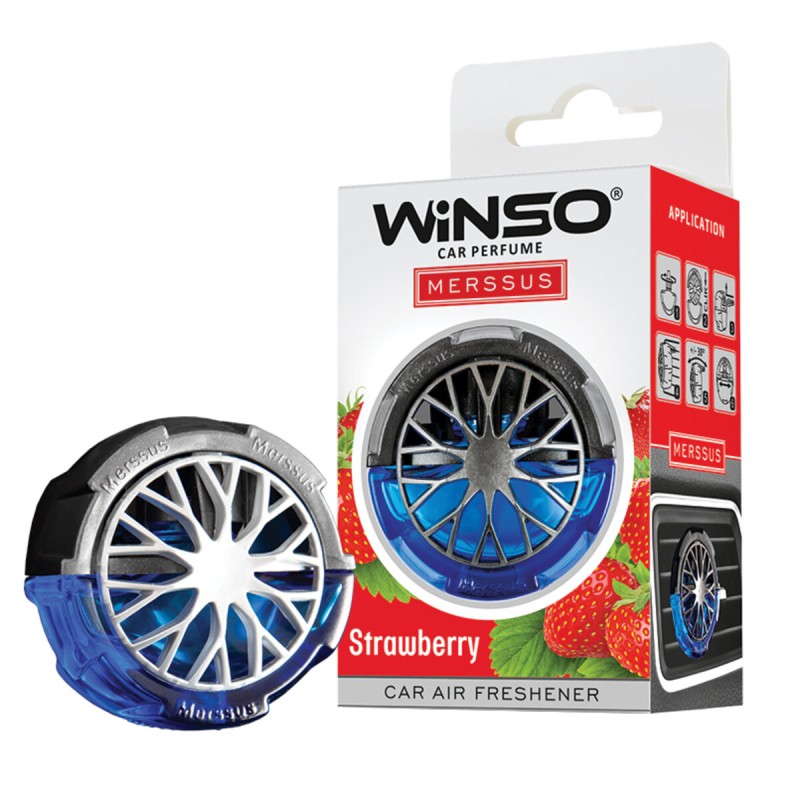 Освежитель воздуха WINSO Merssus на дефлектор с регулировкой интенсивности 18мл Strawberry