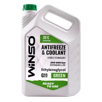 Антифриз Winso Antifreeze & Coolant Green -35°C (зеленый) G11, 9кг