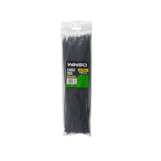 Хомуты Winso пластиковые черные 3,6x300, 100шт