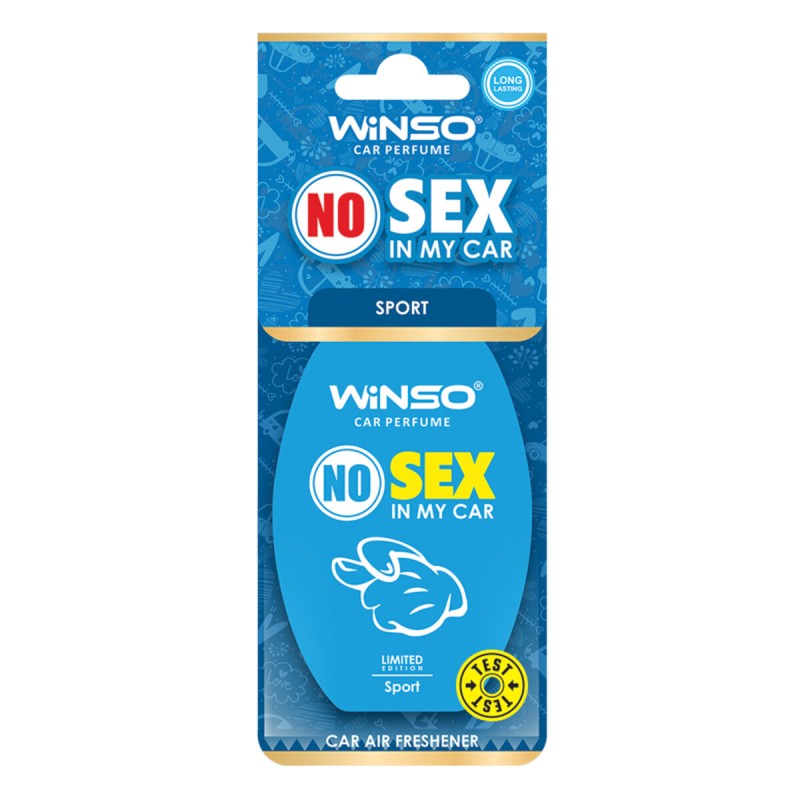 Освежитель воздуха WINSO NO Sex in My Car, целлюлозный ароматизатор, SPORT
