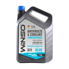 Антифриз Winso Antifreeze & Coolant Blue (голубой) концентрат G11, 5кг