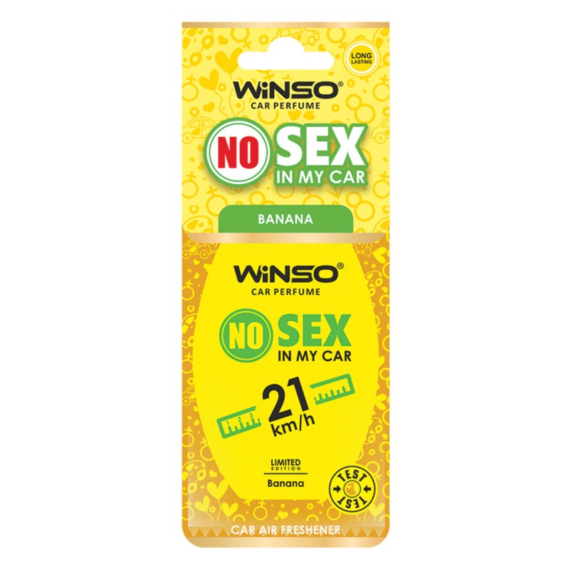 Освежитель воздуха WINSO NO Sex in My Car, целлюлозный ароматизатор, BANANA
