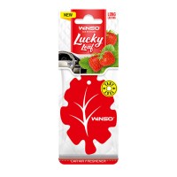Освежитель воздуха WINSO Lucky Leaf, целлюлозный ароматизатор, Strawbеrry