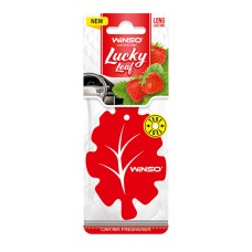 Освежитель воздуха WINSO Lucky Leaf, целлюлозный ароматизатор, Strawbеrry