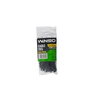 Хомуты Winso пластиковые черные 2,5x100, 100шт