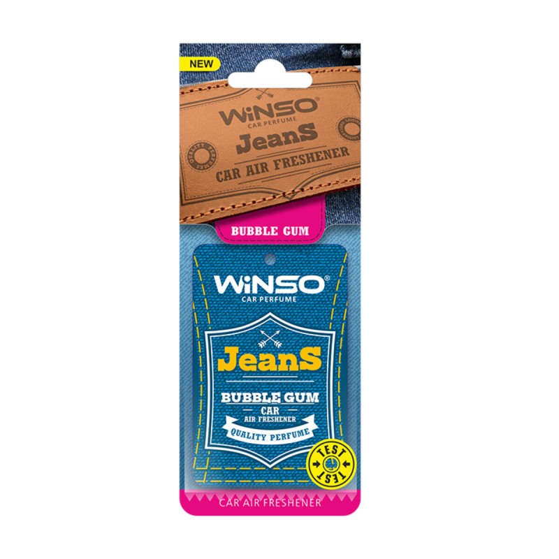 Освежитель воздуха WINSO Jeans, целлюлозный ароматизатор, Bubble Gum