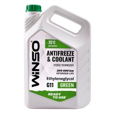 Антифриз Winso Antifreeze & Coolant Green -35°C (зеленый) G11, 4,1 кг