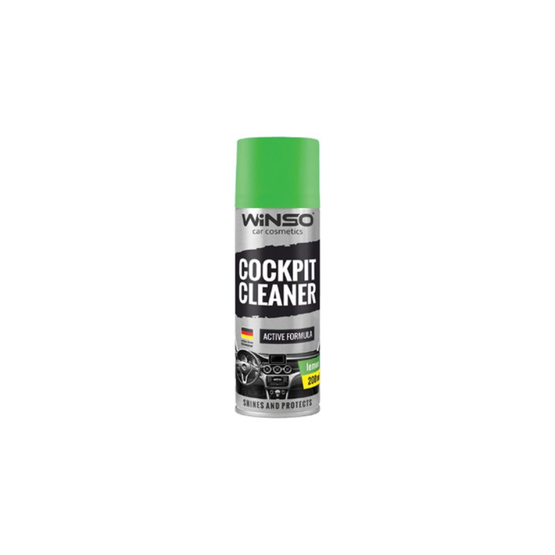 Полироль для панели приборов Winso Cockpit Cleaner Лимон, 200мл
