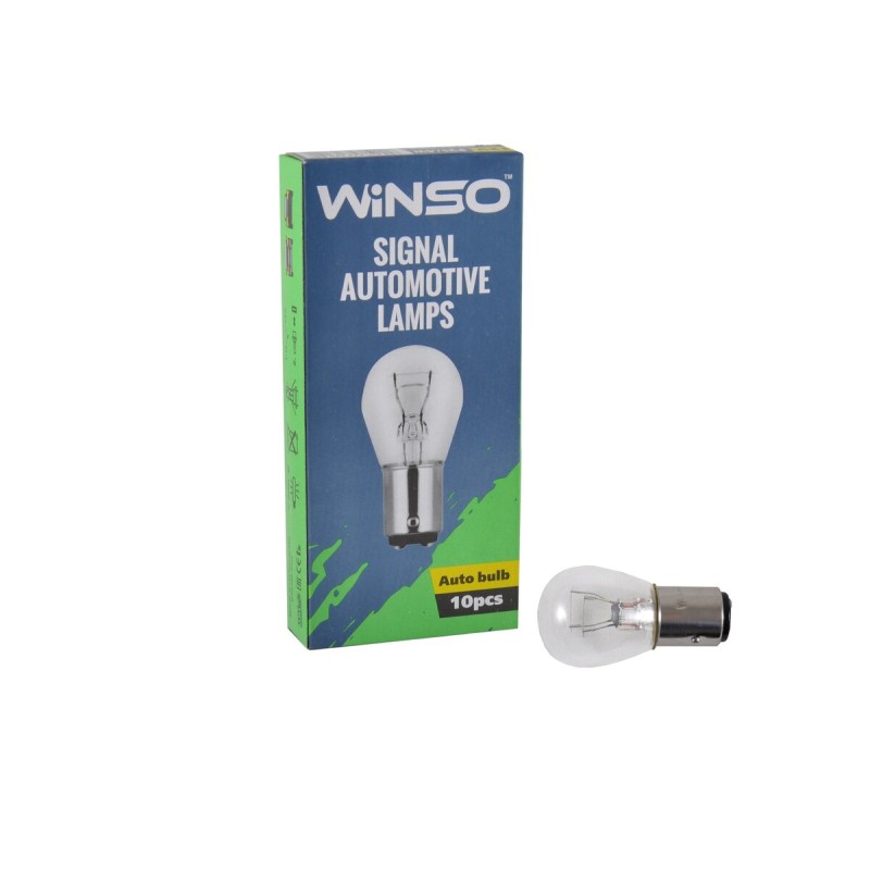 Лампа накаливания Winso 12V P21/4W 21/4W BAZ15d, 10шт
