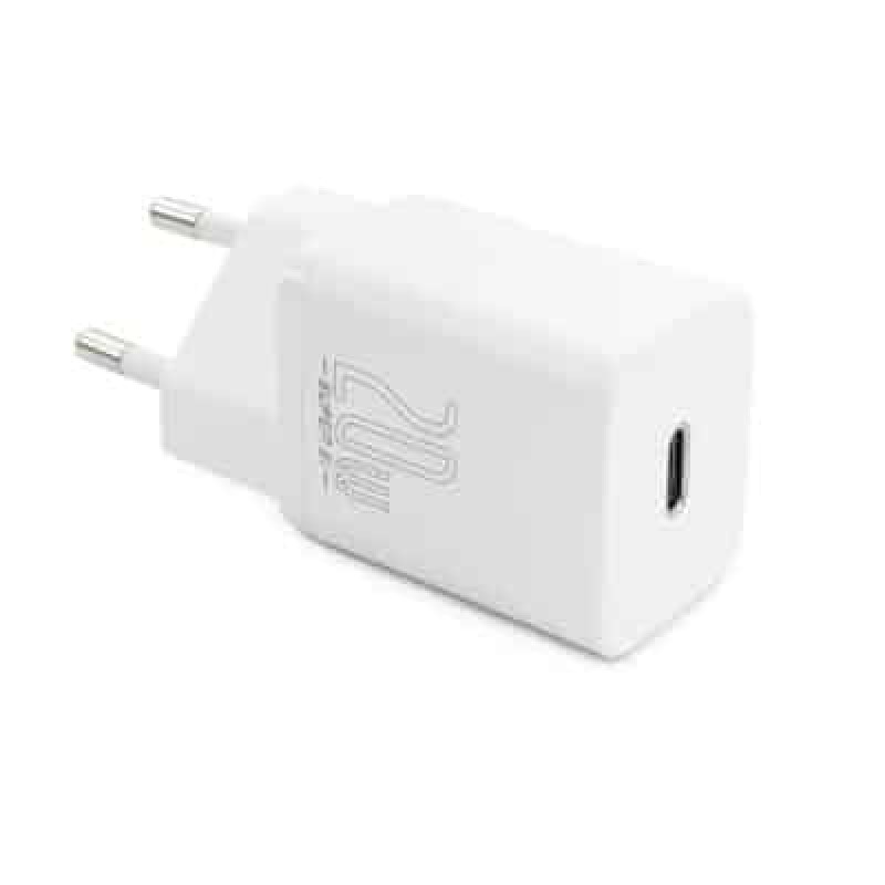Мережевий зарядний пристрій Baseus super si 1C 20W with simple wisdom data cable type-cip 1m white