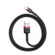 Кабель Baseus Cafule Cable USB For Lightning 2.4A 0.5m Red+Black