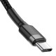 Кабель Baseus Cafule PD2.0 60W flash charging USB Type-C-Type-C (20V 3A)1M Grey+Black