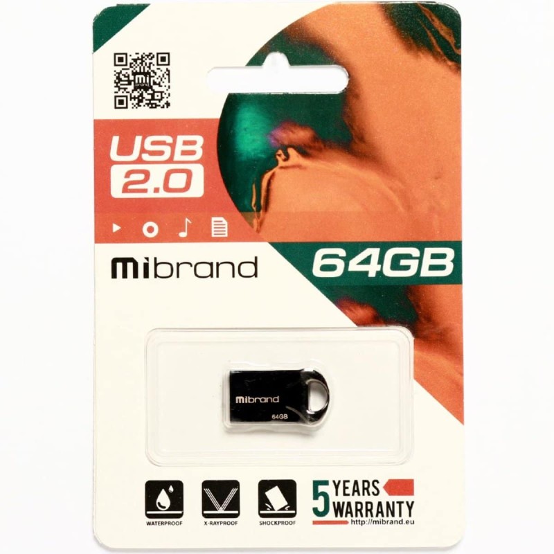 Flash Mibrand USB 2.0 Hawk 64Gb Black