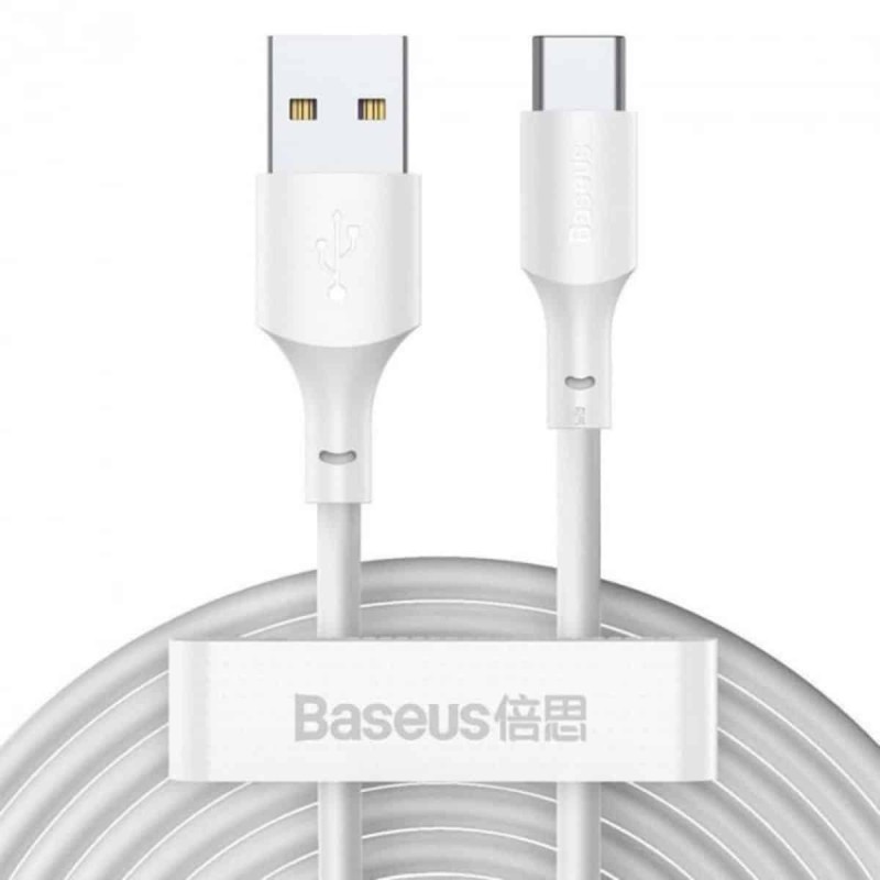 Кабель Baseus Simple Wisdom Data Cable Kit USB to Type-C 5A (2PCS/Set) 1.5m White