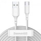 Кабель Baseus Simple Wisdom Data Cable Kit USB to Type-C 5A (2PCS/Set) 1.5m White