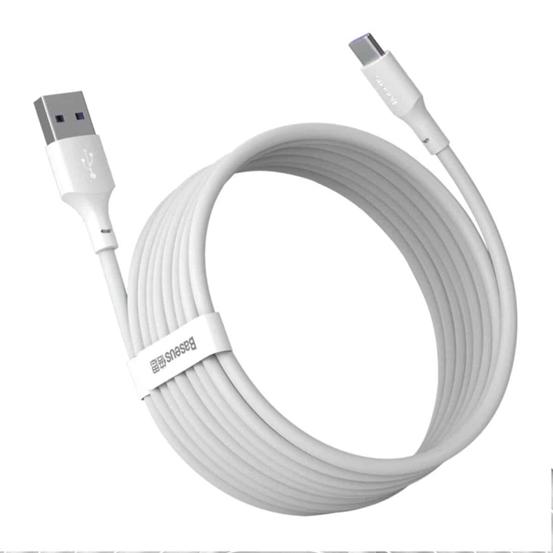 Кабель Baseus Simple Wisdom Data Cable Kit USB to Type-C 5A (2PCS/Set) 1.5m White