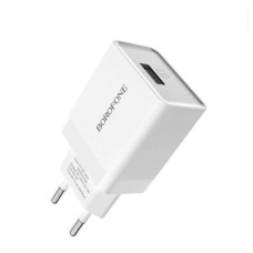 Мережевий зарядний пристрій BOROFONE BA20A Sharp single port charger set(Micro) White