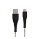 Кабель BOROFONE BX25 Powerful USB to Type-C 3A,1m, nylon, TPE connectors, Black