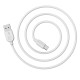 Кабель BOROFONE BX14 USB to Type-C 2.4A, 1m, PVC, TPE connectors, White