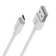 Кабель BOROFONE BX22 USB to Micro 2.4A, 1m, PVC, РС connectors, White