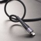 Кабель BOROFONE BX32 USB to iP 2.4A, 1m, nylon, aluminum+TPE connectors, Black