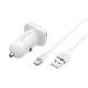Автомобільний зарядний пристрій BOROFONE BZ12A single port QC3.0 with Micro-USB cable White