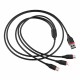 Кабель BOROFONE BX17 USB to iP+Type-C+Micro 2.4A, 1m, PVC, TPE connectors, Black