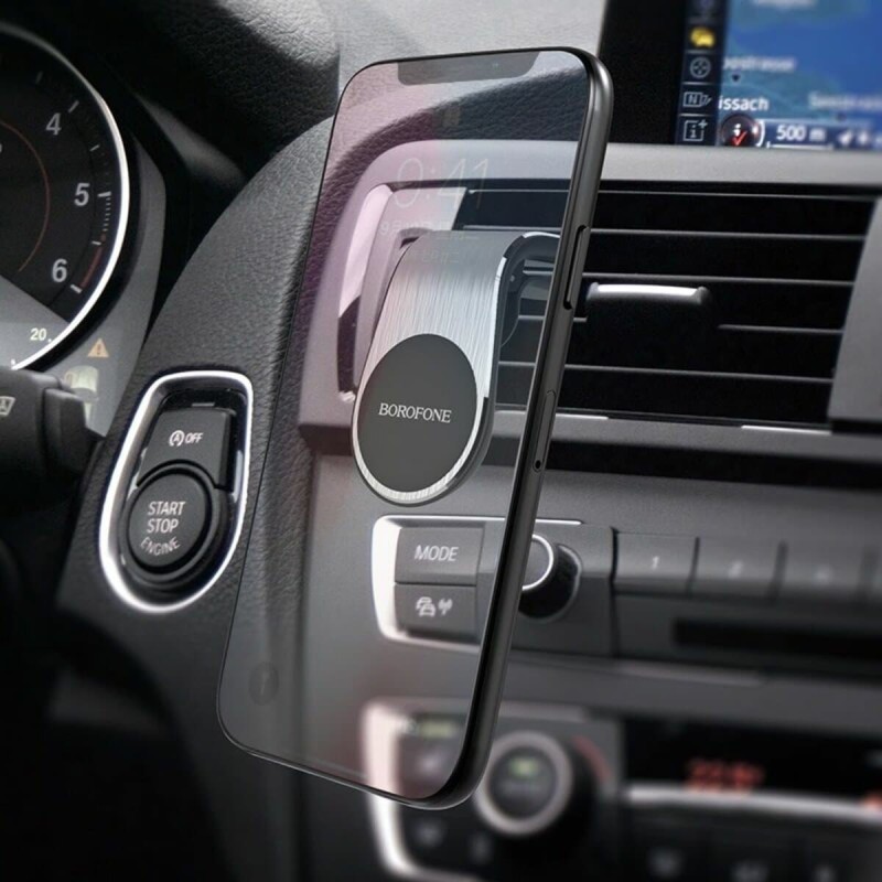 Тримач для мобільного BOROFONE BH10 Air outlet magnetic in-car holder Silver