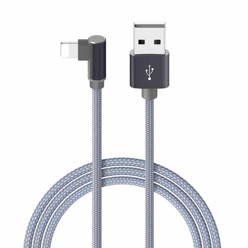 Кабель BOROFONE BX26 Express Lightning, 1m, 2.4A, nylon braid Metal Gray