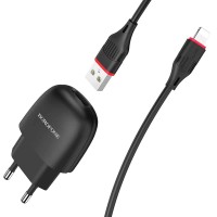 Мережевий зарядний пристрій BOROFONE BA49A Vast power single port charger set(Lightning) Black