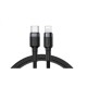 Кабель Baseus Cafule Cable Type-C to iP PD 18W 1m Gray+Black