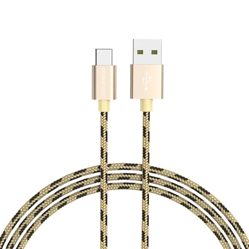 Кабель BOROFONE BX24 Ring current Type-C 1m, Gold