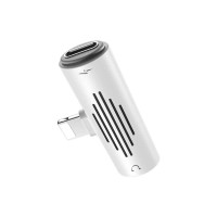 Адаптер BOROFONE BV7 Light Lightning digital 3.5 audio converter White