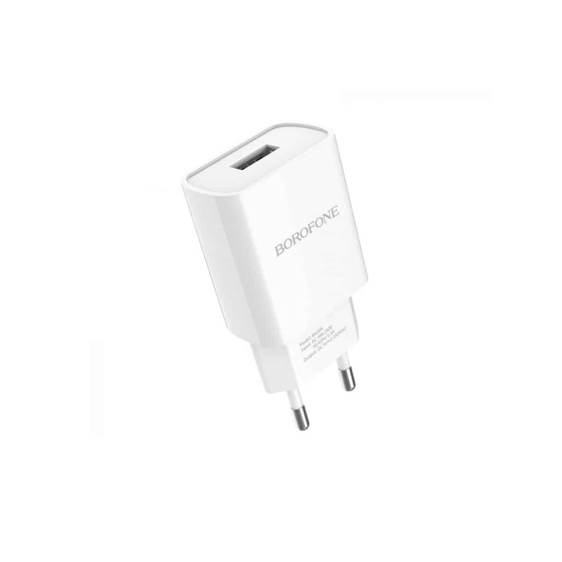 Мережевий зарядний пристрій BOROFONE BA20A Sharp single port charger set(Type-C) White