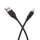 Кабель BOROFONE BX17 USB to iP 2A, 1m, PVC, TPE connectors, Black